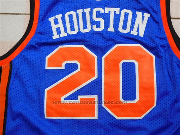 Maglia New York Knicks Allan Houston #20 Retro Blu